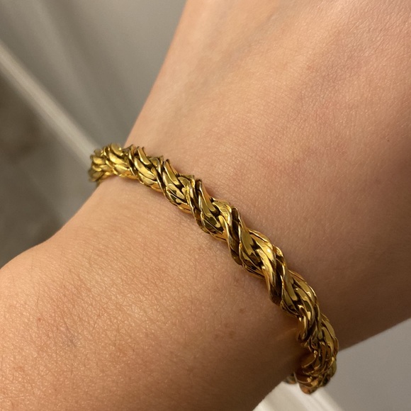 Vintage rare Napier gold plated twister rope bracelet - Picture 5 of 5